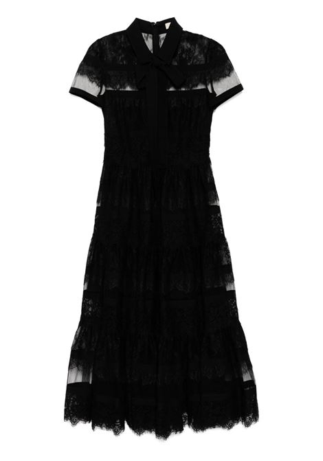 Black lace midi dress Elie Saab - women